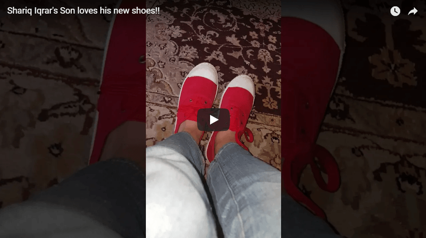 Shariq Iqrar's Son loves his new shoes!!
