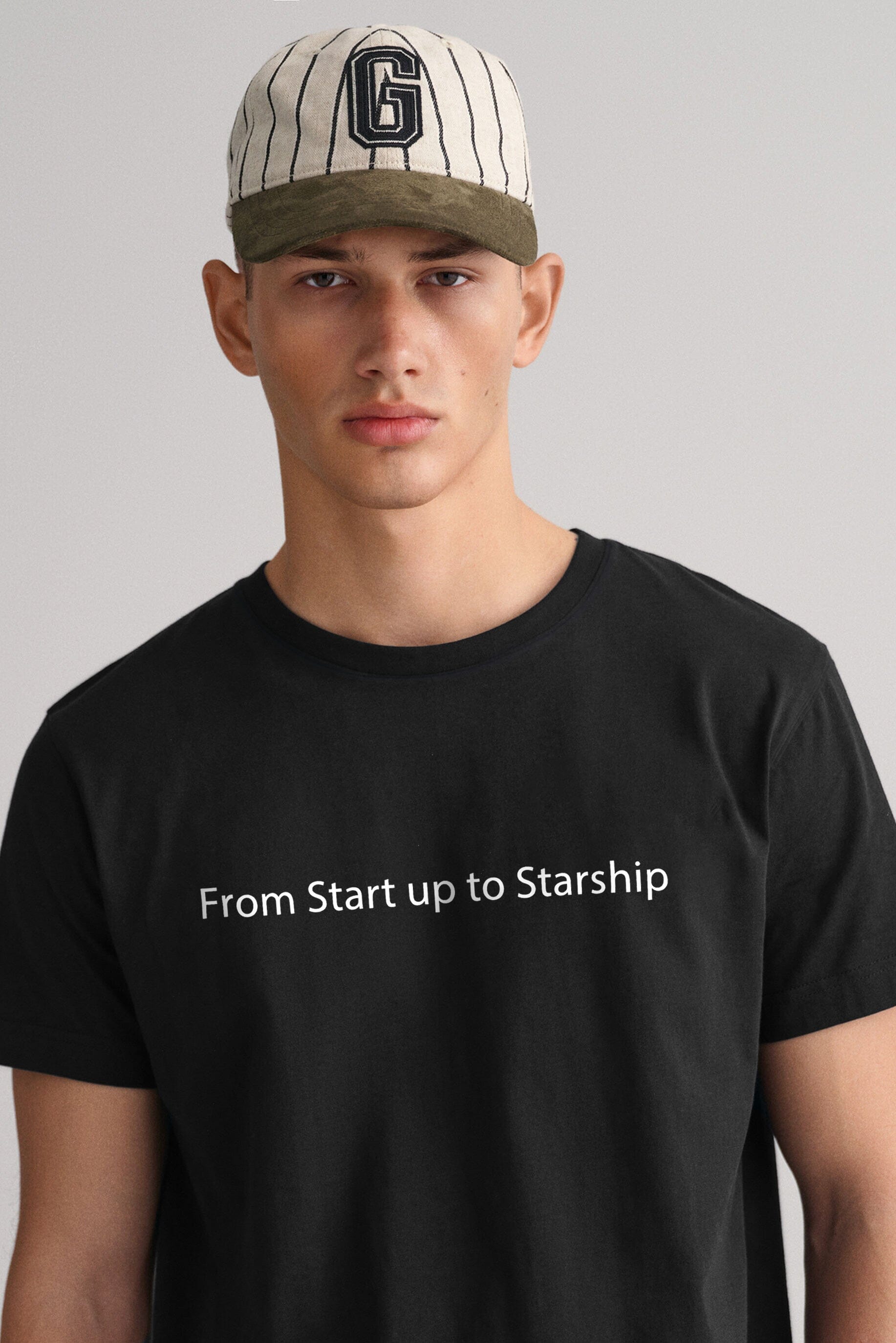 LE Men's CEO Start Up To Starship Printed Crew Neck Tee Shirt Men's Tee Shirt Image 