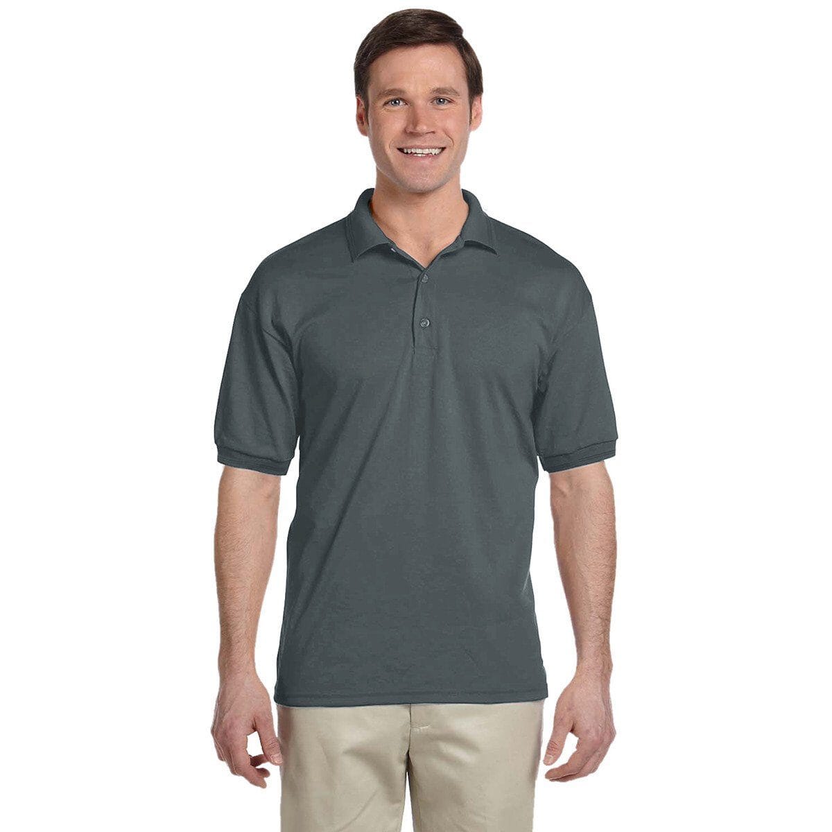 Men's Gotti Short Sleeve Polo Shirt Minor Fault Image Graphite M 