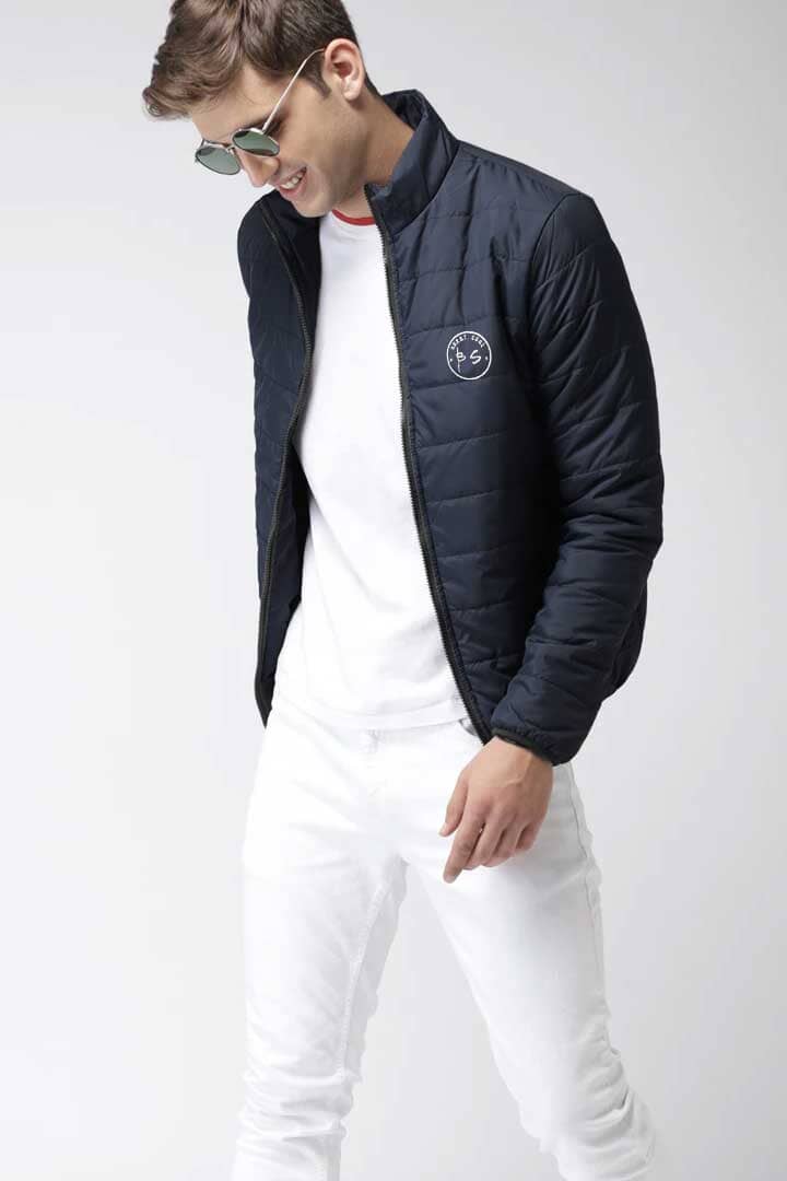 Burnt Soul Men's Logo Embroidered Minor Fault Puffer Jacket Men's Jacket IBT 