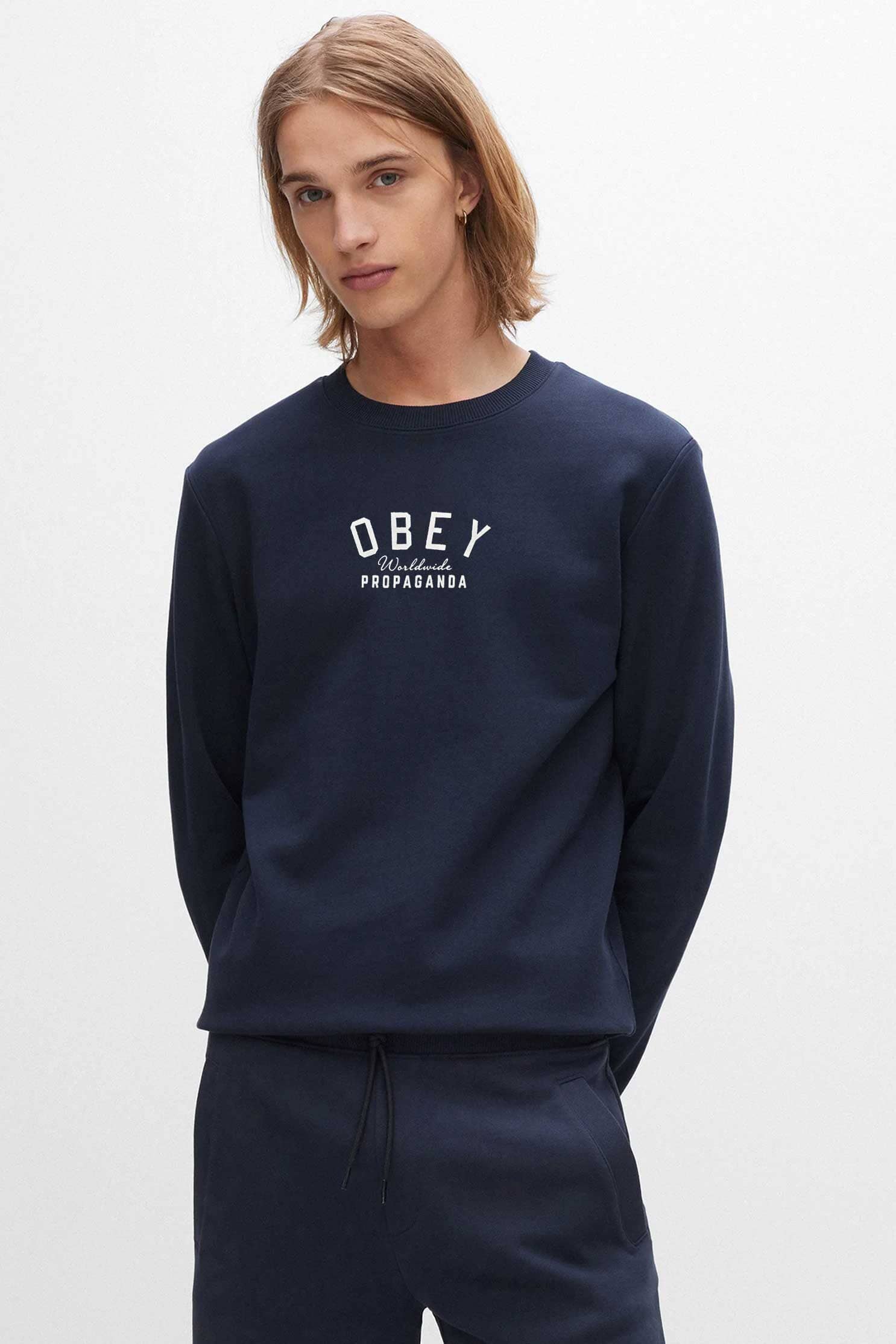 Polo Republica Men's Obey Printed Long Sleeve Sweat Shirt Men's Sweat Shirt Polo Republica 