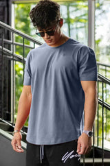 Polo Republica Men's Essentials Curved Loose Fit Short Sleeve Tee Shirt