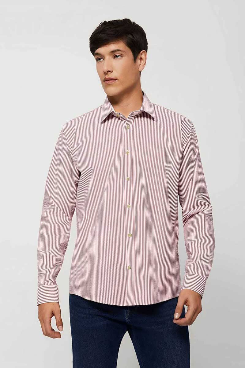 CP Men's Burg Lining Style Regular Fit Casual Shirt