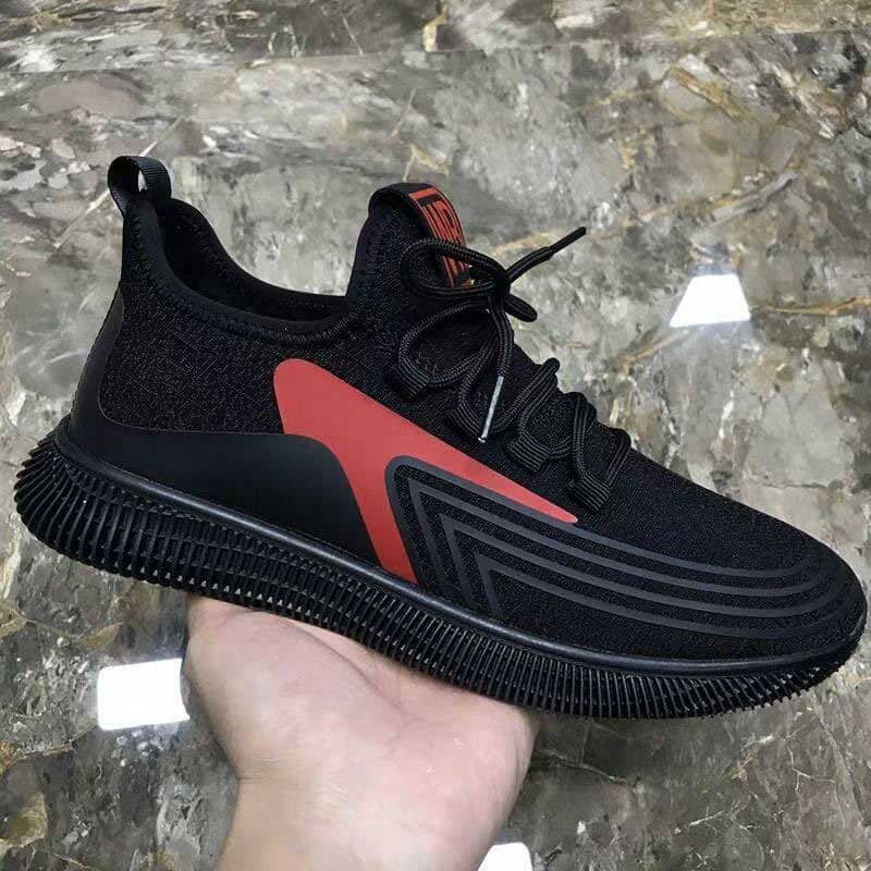 WB Men's Premium Sneakers Men's Shoes Sunshine China Black & Red EUR 39 