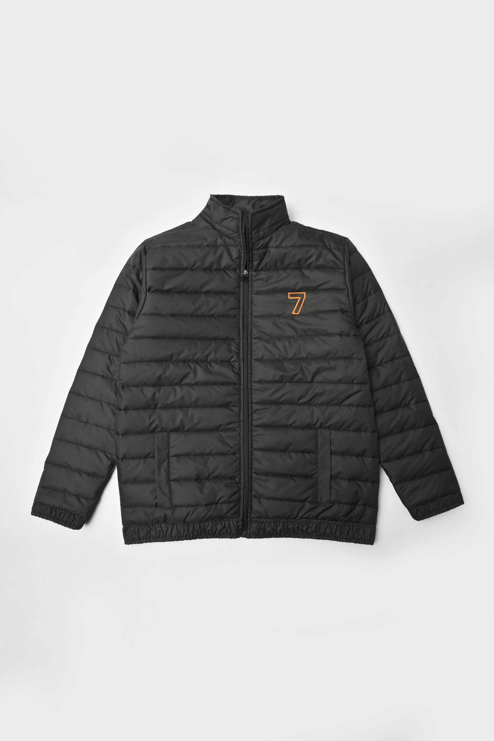 Burnt Soul Men's 7 Embroidered Long Sleeve Puffer Jacket Men's Jacket IBT 