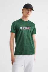 Max 21 Men's Control Printed Crew Neck Tee Shirt