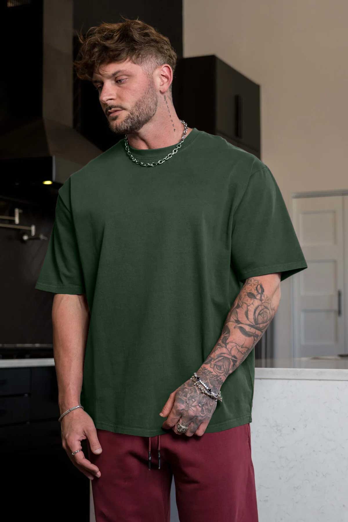 Polo Republica Men's Loose Fit Crew Neck Tee Shirt Men's Tee Shirt Polo Republica 