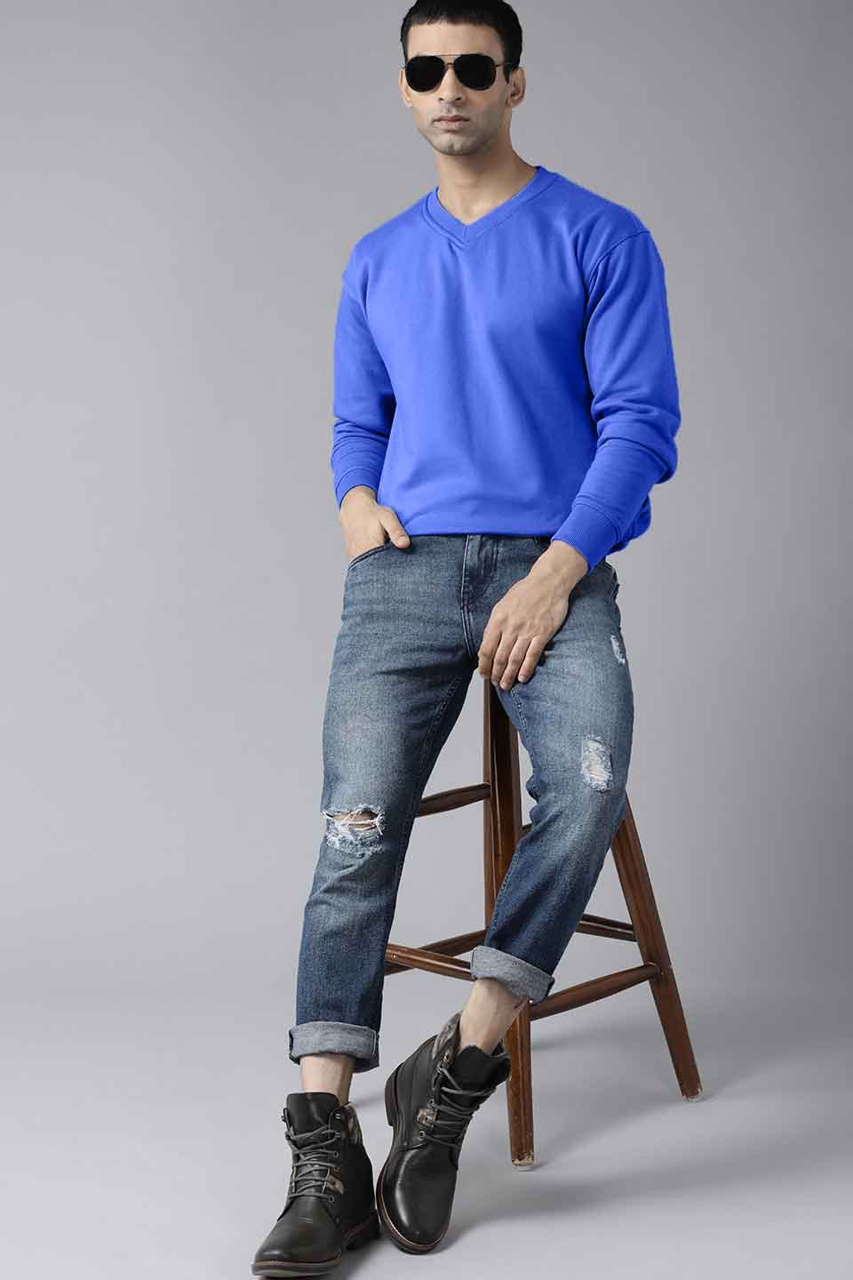 Polo Republica Men's V-Neck Minor Fault Sweat Shirt Men's Sweat Shirt Polo Republica 