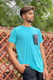Polo Republica Men's Contrast Pocket Crew Neck Minor Fault Tee Shirt Men's Tee Shirt Polo Republica 