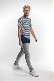 Navy & White