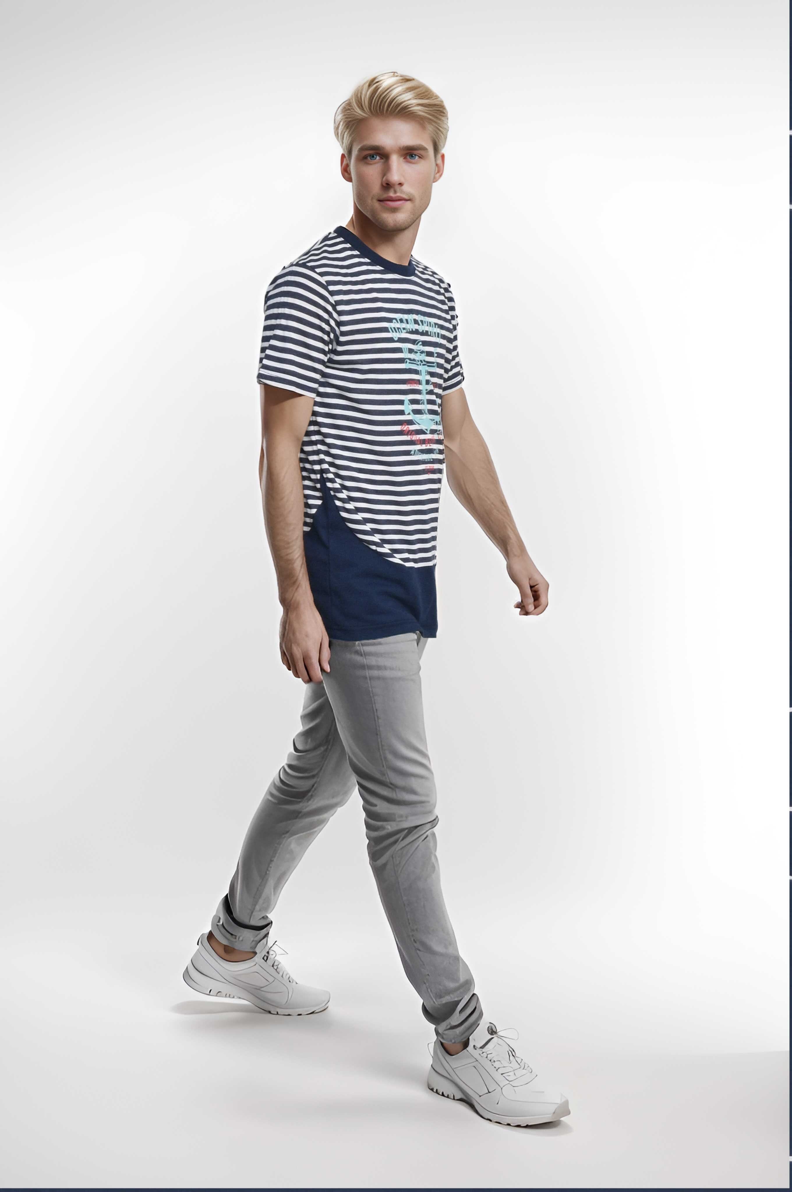 Navy & White