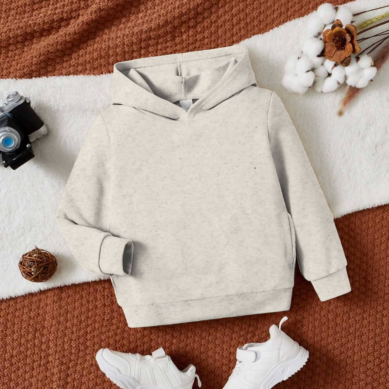 Rabbit Skins Kid's Solid Design Pullover Hoodie Boy's Pullover Hoodie SNR Oatmeal 2 Years 