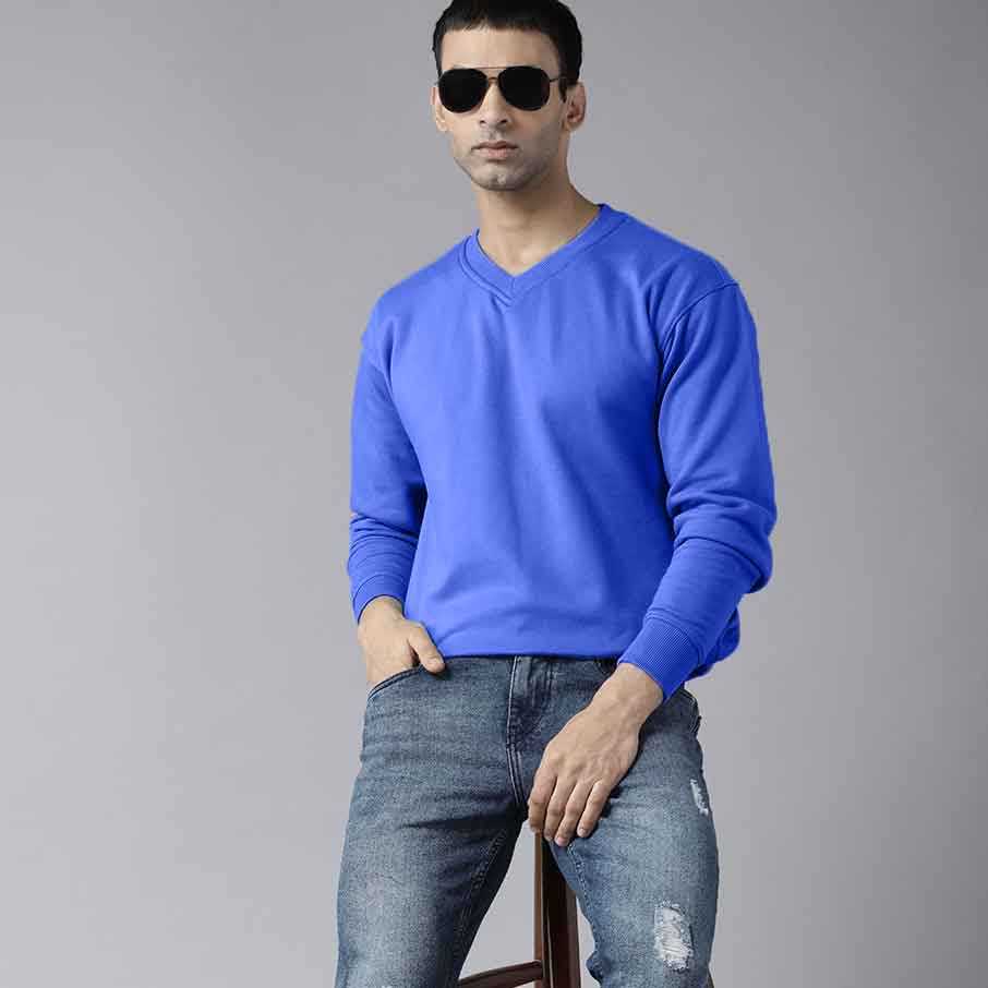 Polo Republica Men's Nobitu V-Neck Sweat Shirt Men's Sweat Shirt Polo Republica Royal S 