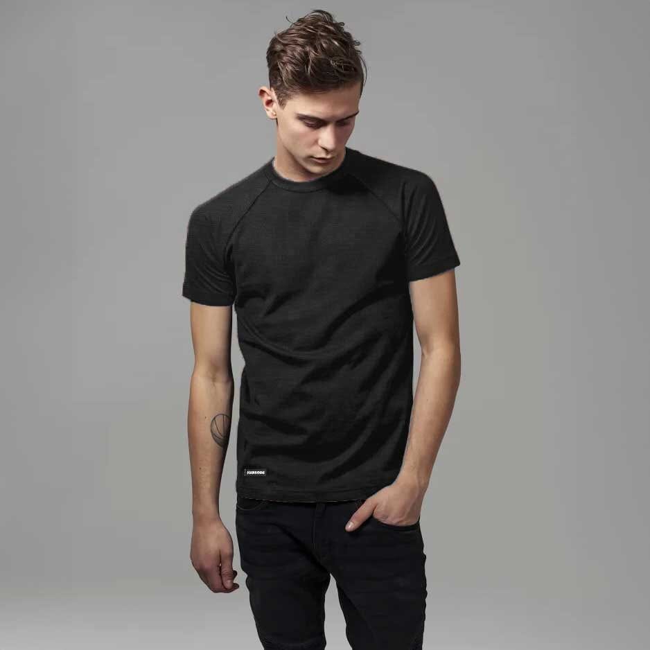 Harrods Men's Raglan Sleeve Solid Design Tee Shirt Men's Tee Shirt IBT 