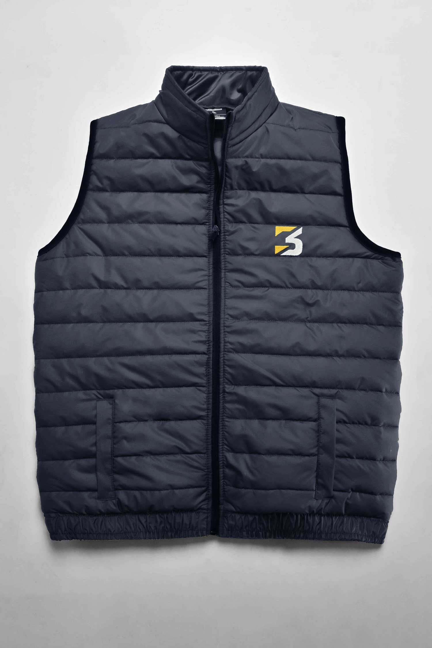 Burnt Soul Men's B3 Embroidered Body Warmer Puffer Gilet Men's Gilet IBT 