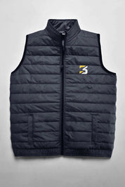 Burnt Soul Men's B3 Embroidered Body Warmer Puffer Gilet Men's Gilet IBT 