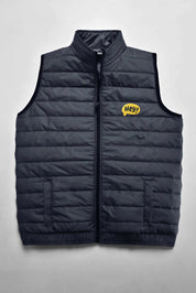 Burnt Soul Men's Hey Embroidered Body Warmer Puffer Gilet Men's Gilet IBT 
