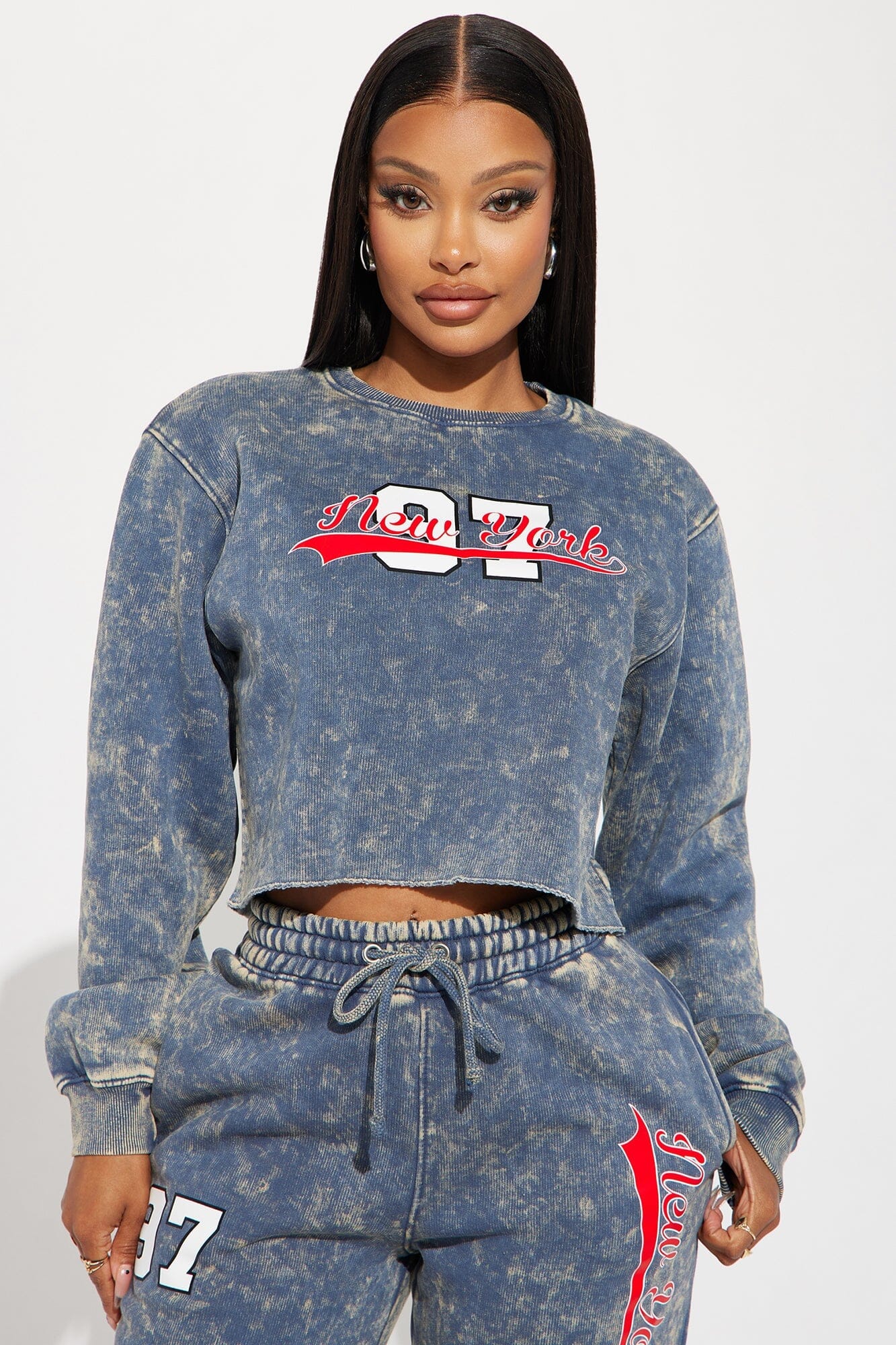 FN Women's New York Athletic Washed Fleece Sweatshirt