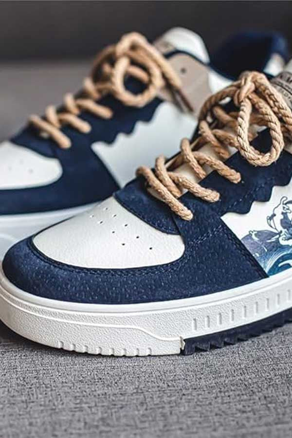 Navy & Brown