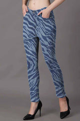 Nasty Gal Women's Zebra Printed Skinny Jeans