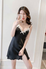 Women's Trim Satin Padded Lingerie Set