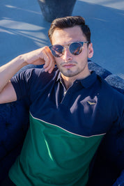 Eternity Men's Logo Embroidered Contrast Design Premium Polo Shirt Men's Polo Shirt ETY 