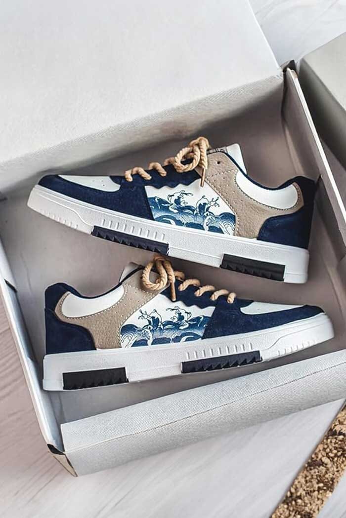 Navy & Brown