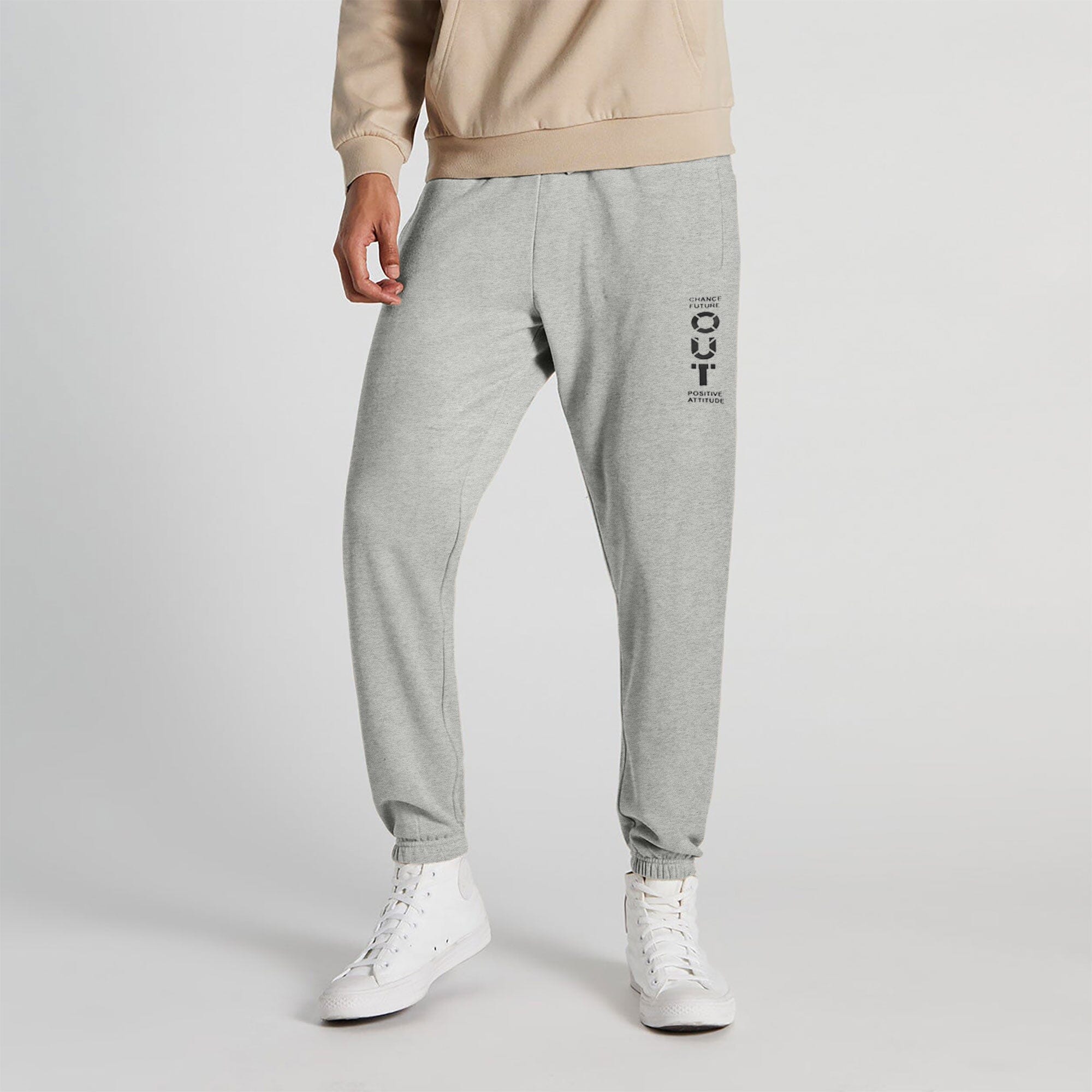 MAX 21 Men's Change Future Printed Fleece Joggers Pants Men's Jogger Pants SZK Grey Marl S 