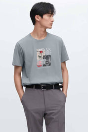 Polo Republica Men's Bad Habits Printed Crew Neck Tee Shirt
