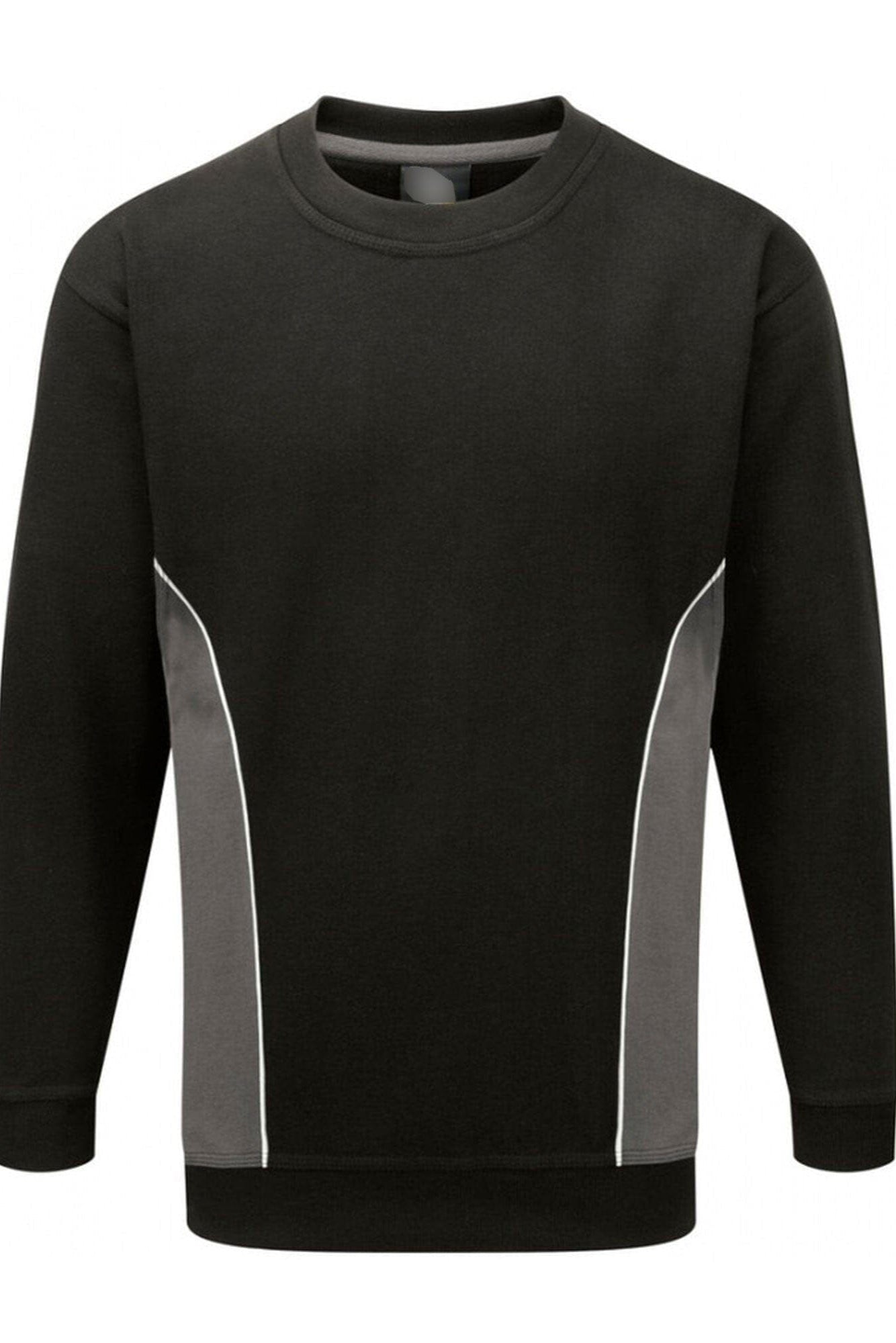 Men's Contrast Side Panel Crew Neck Minor Fault Sweat Shirt Men's Sweat Shirt image Navy Graphite S