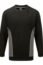 Men's Contrast Side Panel Crew Neck Minor Fault Sweat Shirt Men's Sweat Shirt image Navy Graphite S