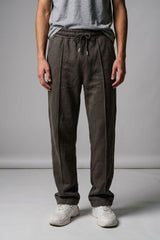 Men's Straight Pleated Fleece Trousers