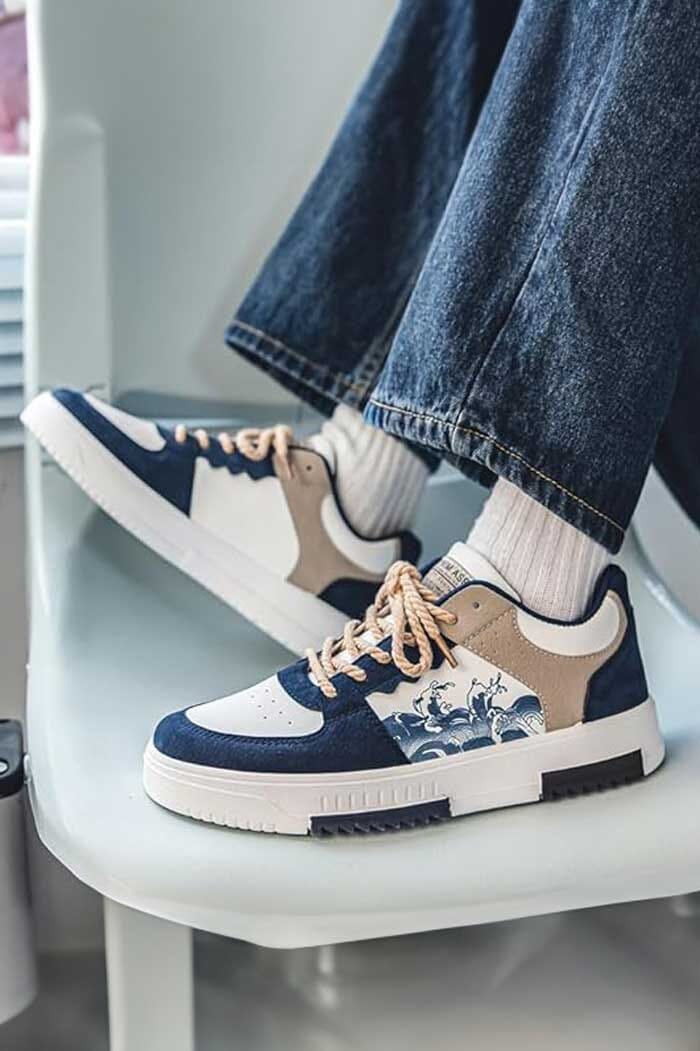 Navy & Brown