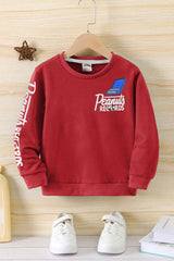 Tiny Teen Kid's Peanuts Records Printed Fleece Sweat Shirt