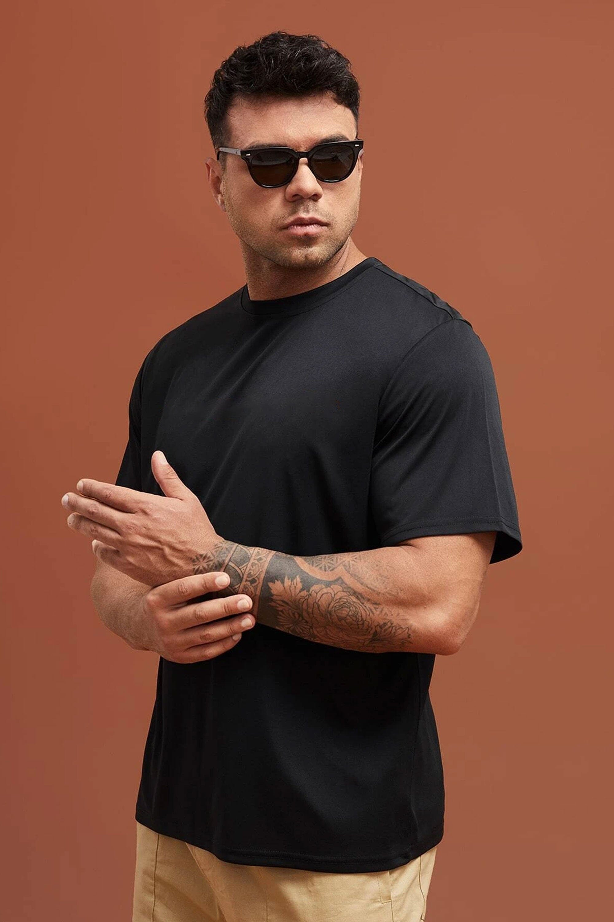 Century Style Men's Solid Design Classic Tee Shirt Men's Tee Shirt SNR 