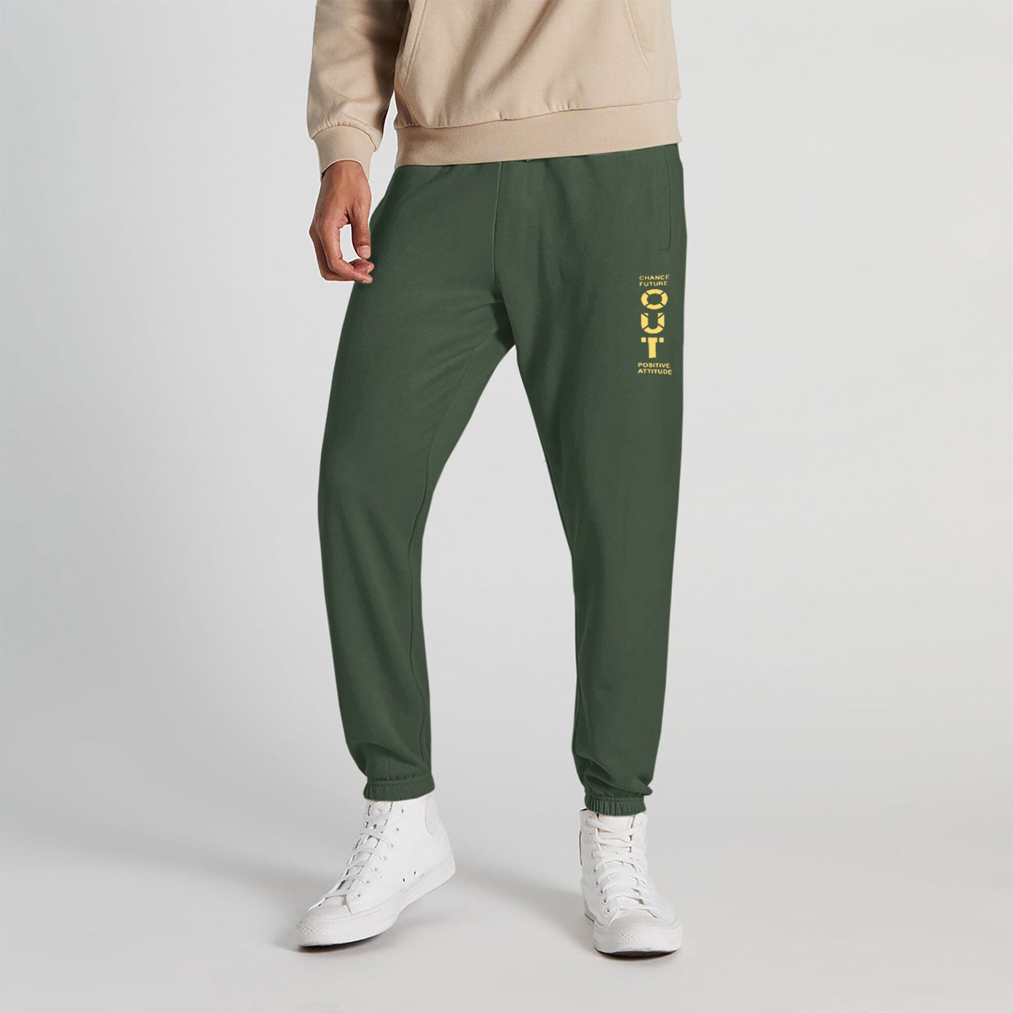 MAX 21 Men's Change Future Printed Fleece Joggers Pants Men's Jogger Pants SZK Dark Green S 