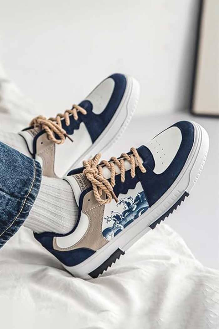 Navy & Brown