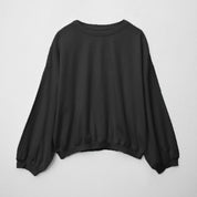 Urban Bliss Sariwŏn Women's Crew Neck Minor Fault Terry Sweatshirt Minor Fault HAS Apparel Black XS(34) 