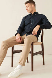 Polo Republica Men's Signature Pony Embroidered Solid Casual Shirt Men's Casual Shirt Polo Republica 