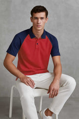Polo Republica Men's Contrast Raglan Sleeve Polo Shirt