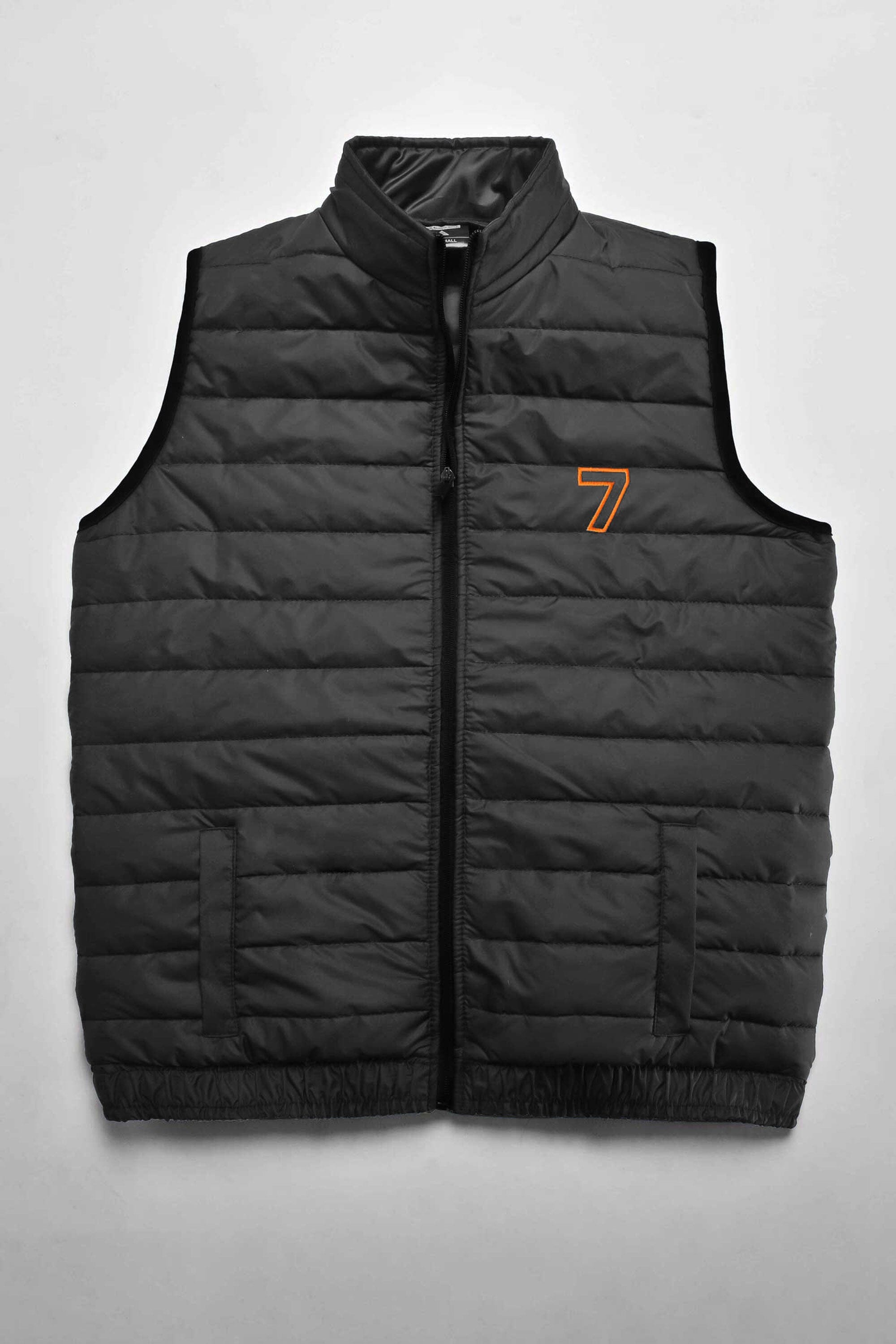 Burnt Soul Men's 7 Embroidered Body Warmer Puffer Gilet Men's Gilet IBT 