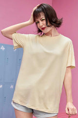 Women's Oversized Crew Neck Minor Fault Tee Shirt
