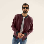 Eternity Men's Logo Embroidered Bomber Jacket Men's Jacket ETY Maroon M 