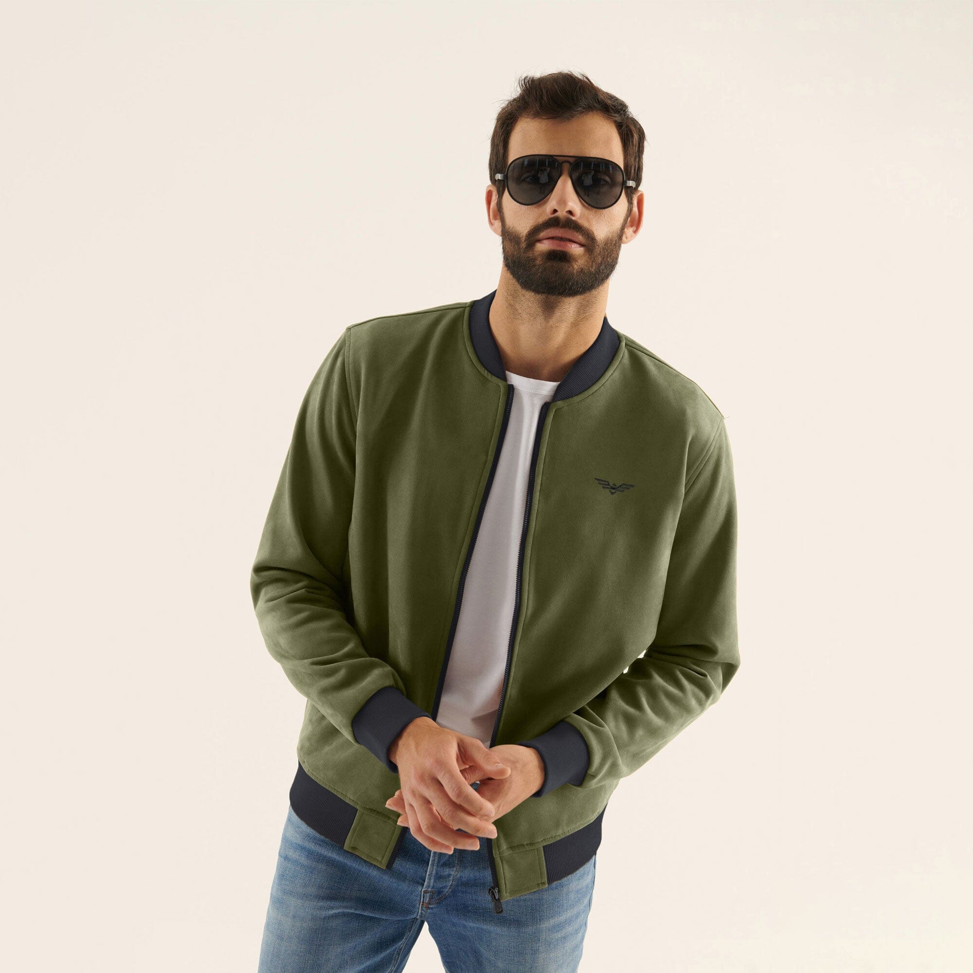 Eternity Men's Logo Embroidered Bomber Jacket Men's Jacket ETY Olive M 