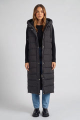 Women's Longline Hooded Puffer Gilet