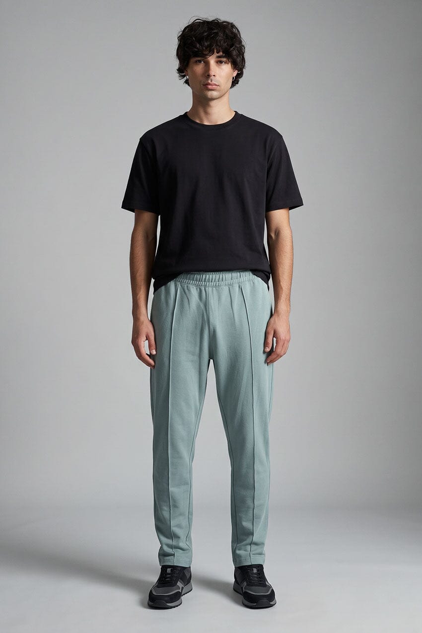 BHM Men's Pleated Slim Trousers