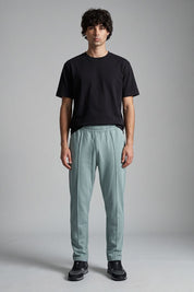 BHM Men's Pleated Slim Trousers