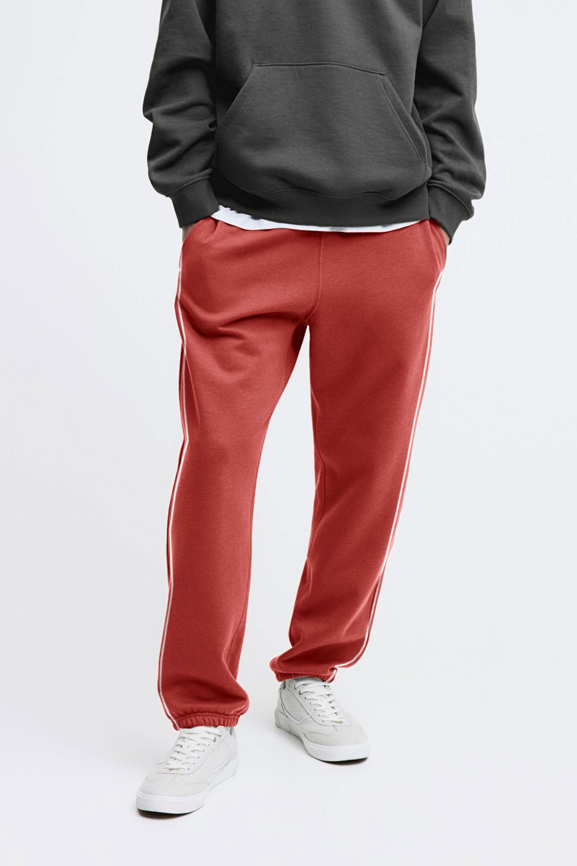Max 21 Men's Contrast Design Fleece Sweat Pants Men's Sweat Pants SZK 