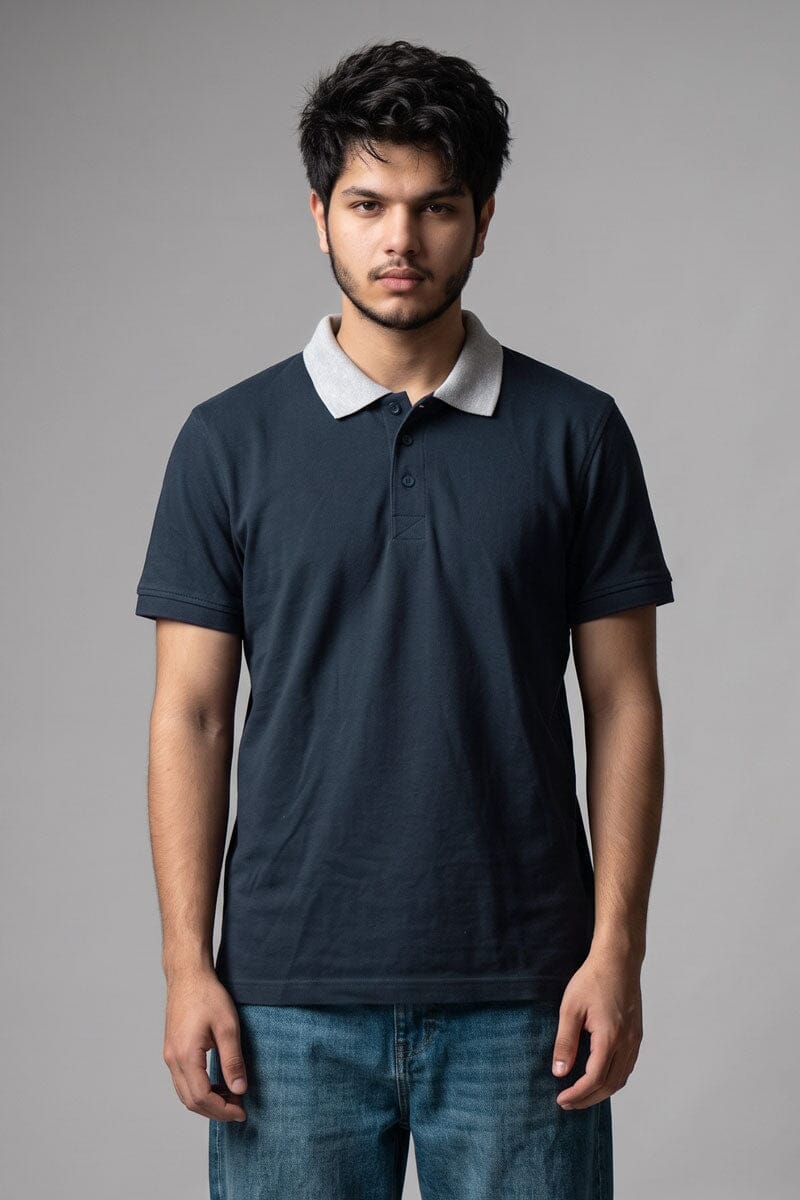 Navy & Melange Grey