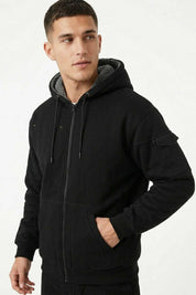 USQUARED Men's Sherpa Minor Fault Zipper Hoodie